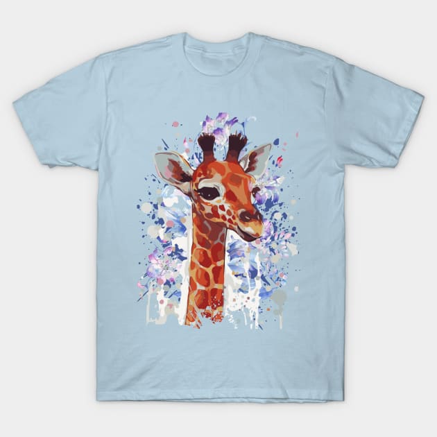 Giraffe - Cute Giraffe - Giraffe Drawing T-Shirt by BabyYodaSticker